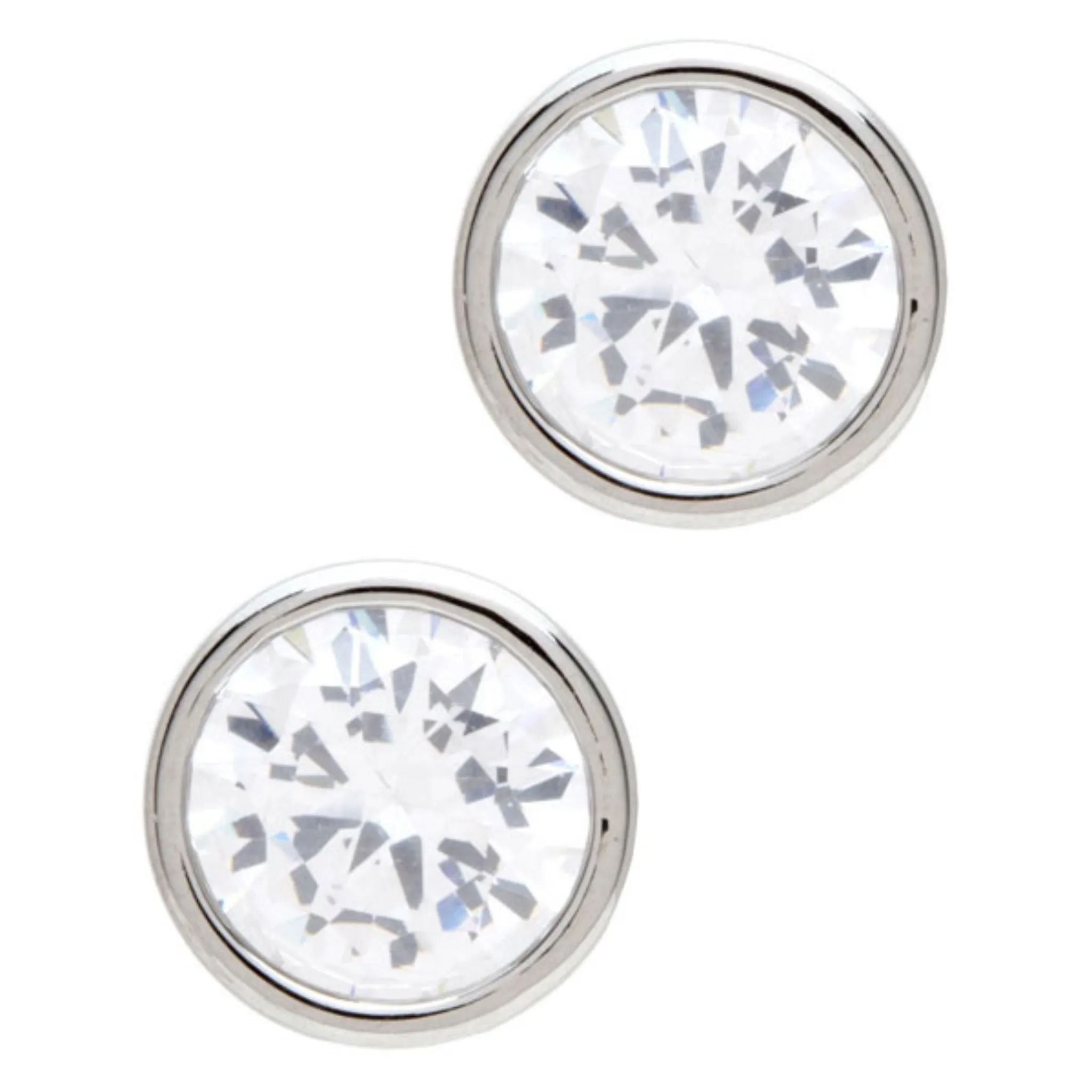 Round Crystal Stud Earrings