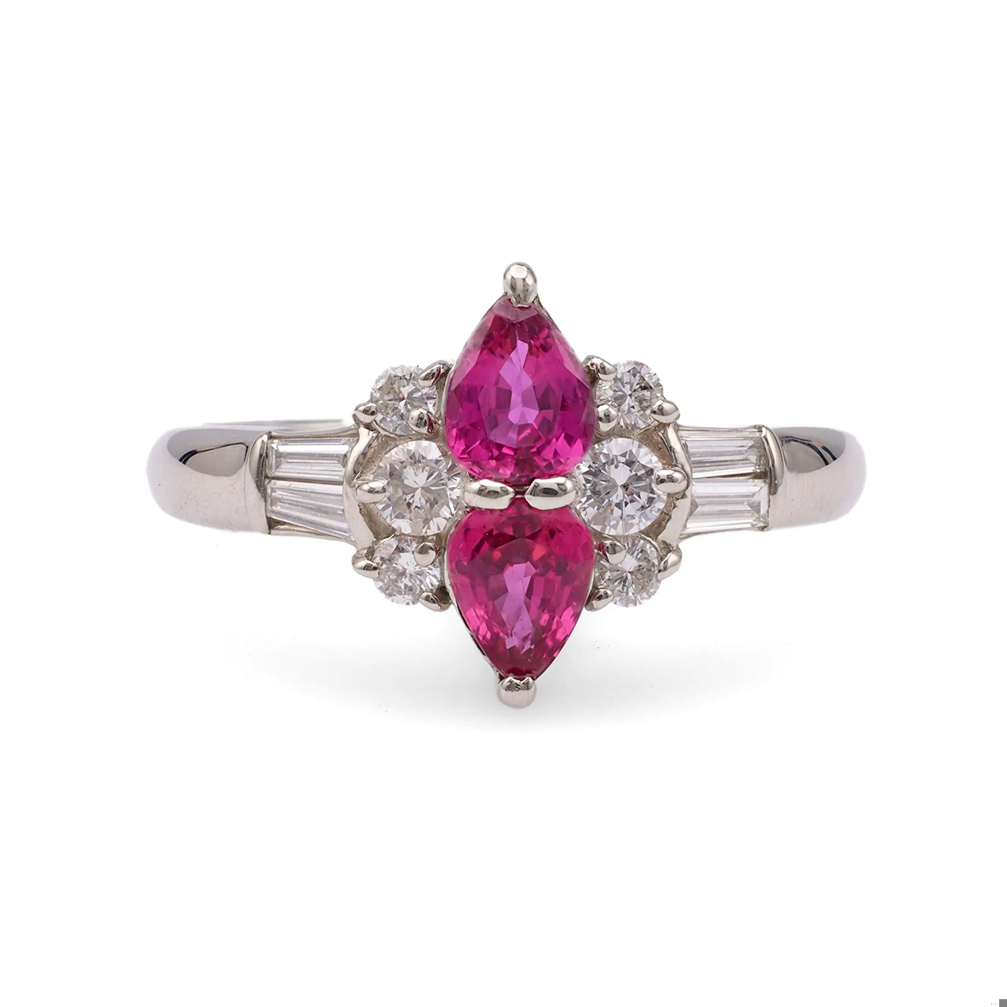 Ruby and Diamond Platinum Ring