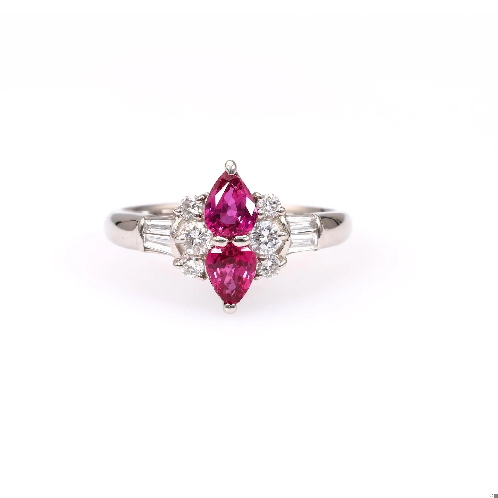 Ruby and Diamond Platinum Ring