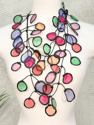 Sheer Fabric Necklace, Multi