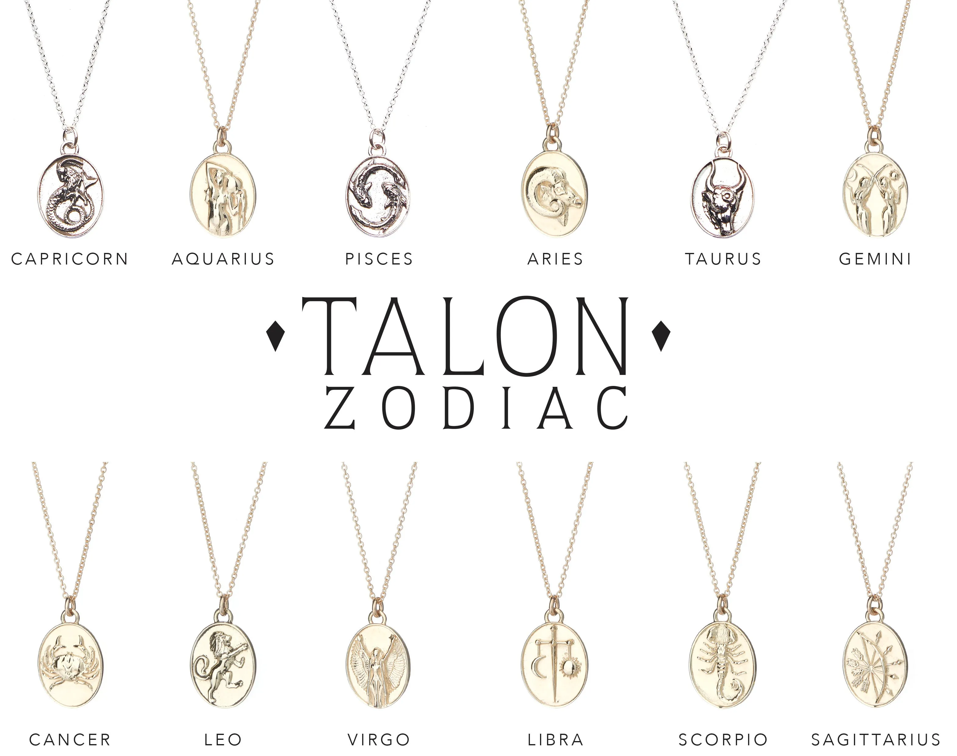 Silver & Gold-Plated Zodiac Pendants