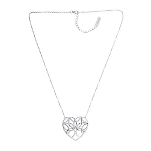 Silver Celtic Tree of Life Heart Necklace