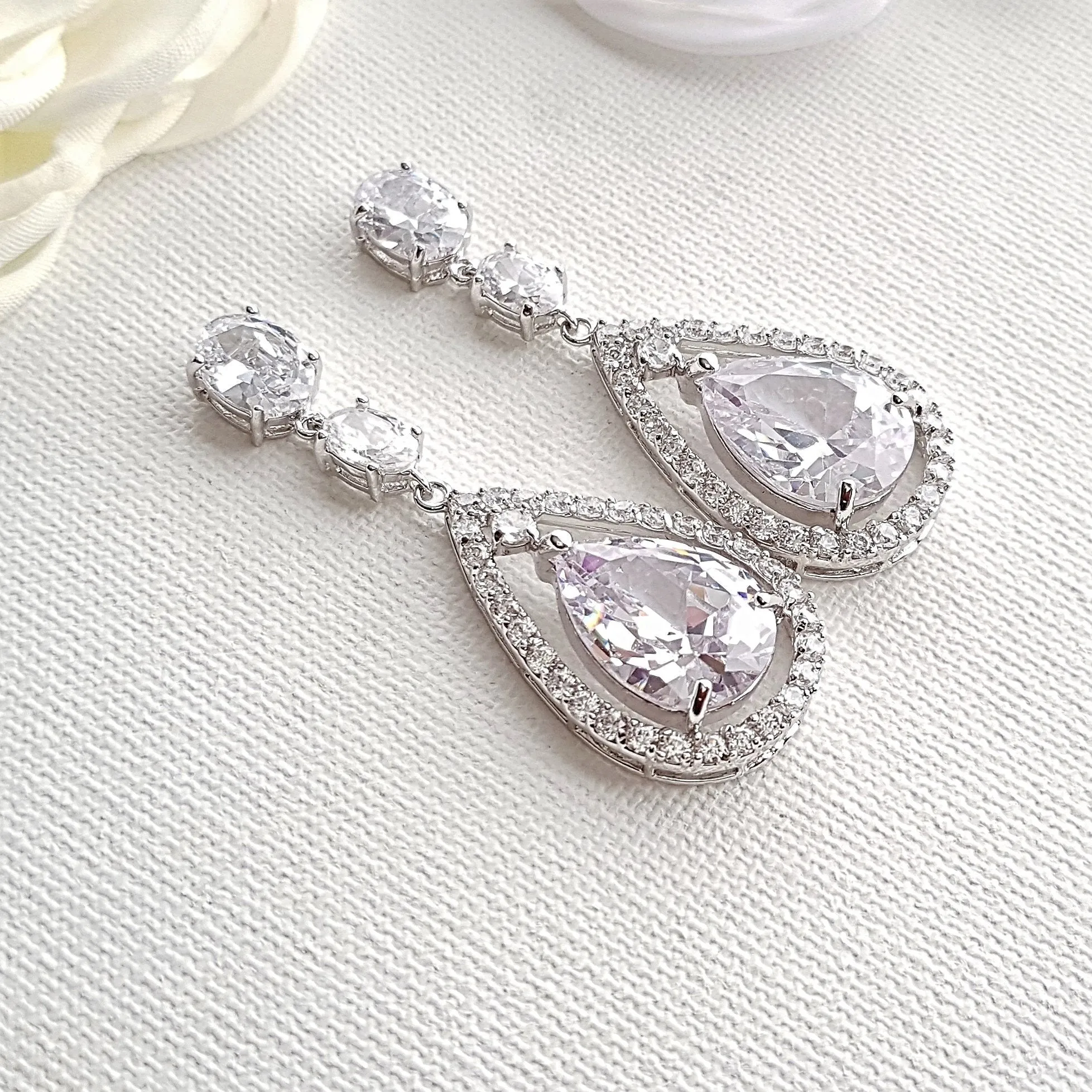 Silver Teardrop Earrings