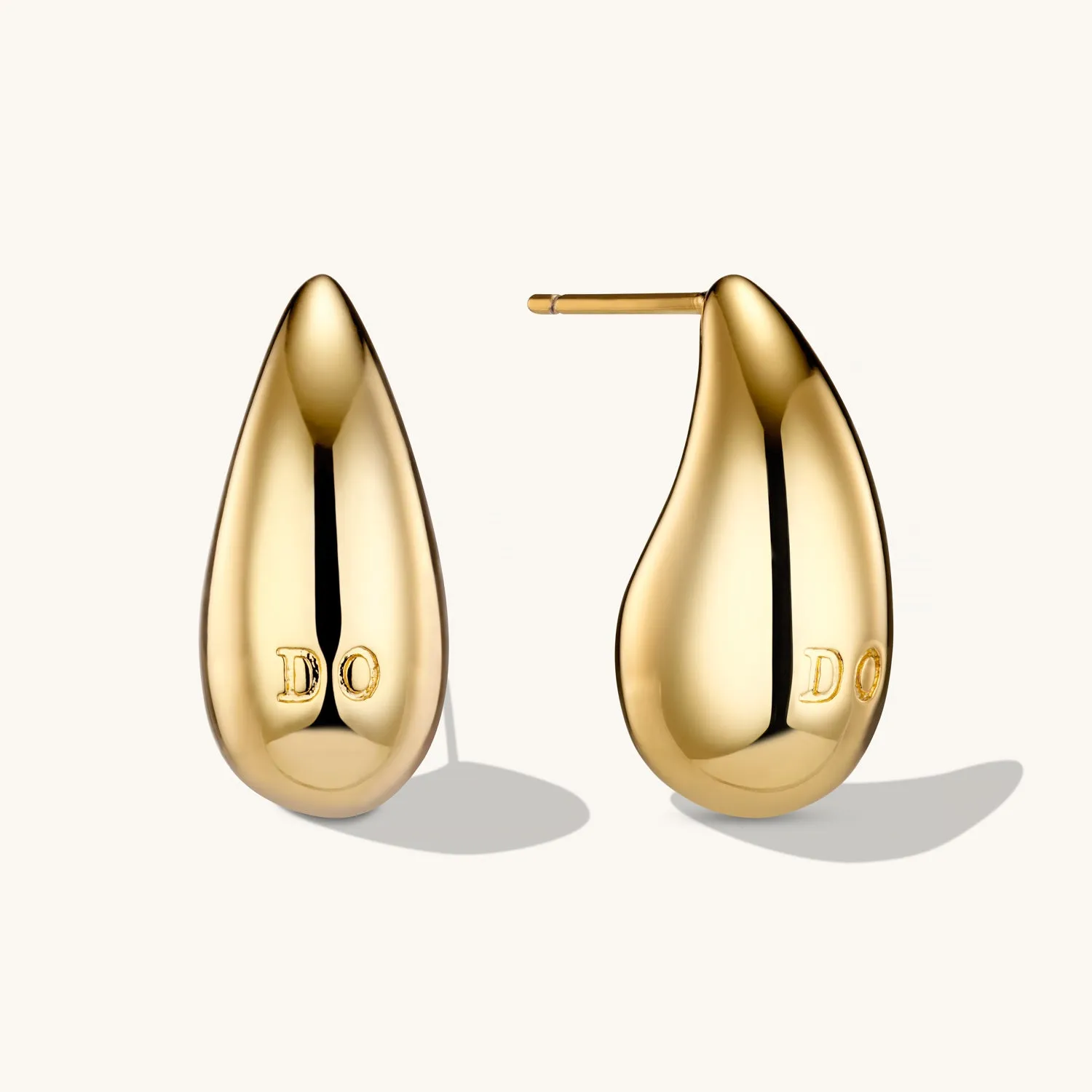 Small Dome Earrings in Gold