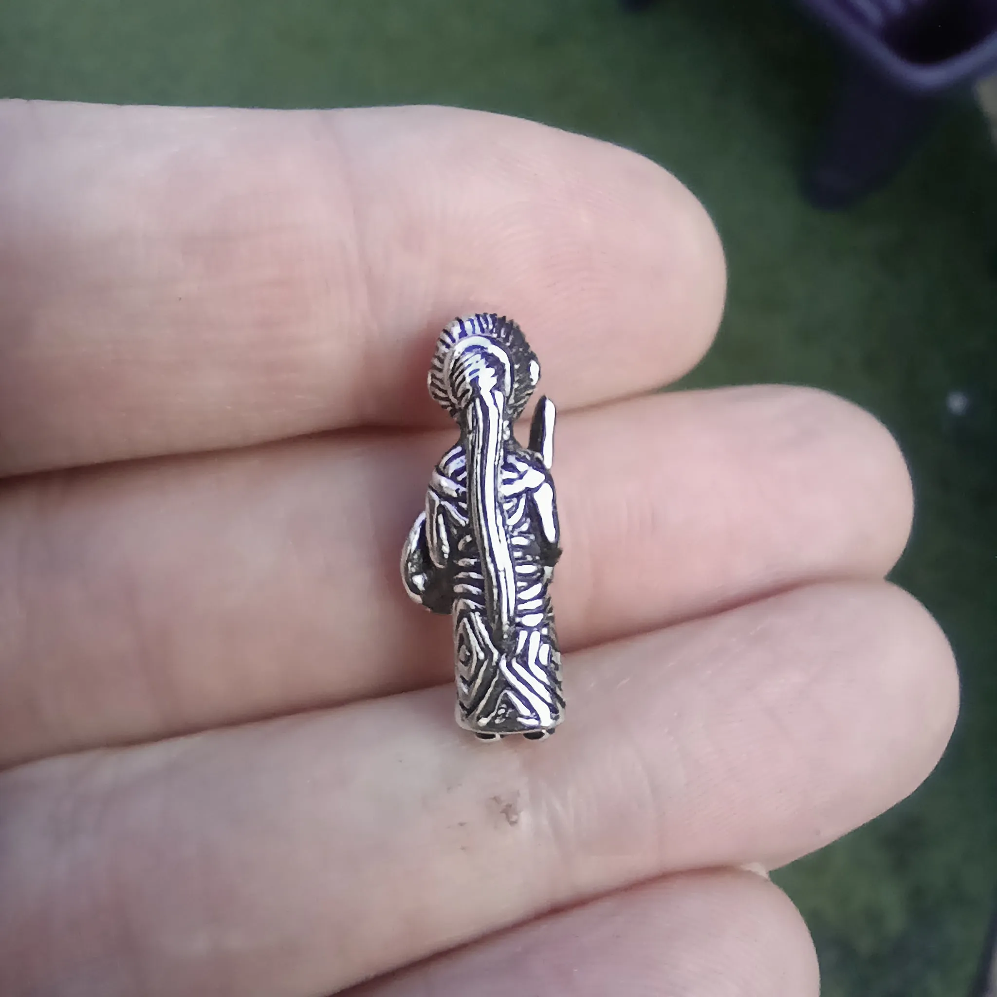 Small Silver Valkyrie Pendant