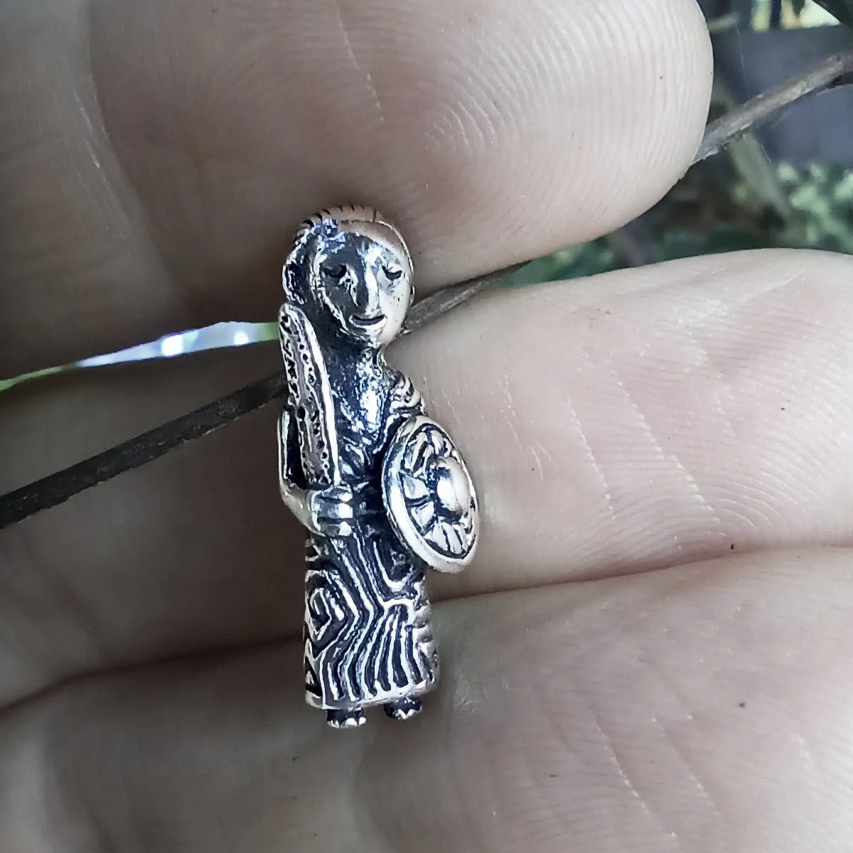 Small Silver Valkyrie Pendant