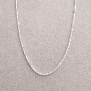 Snake Chain Thin Necklace Silver