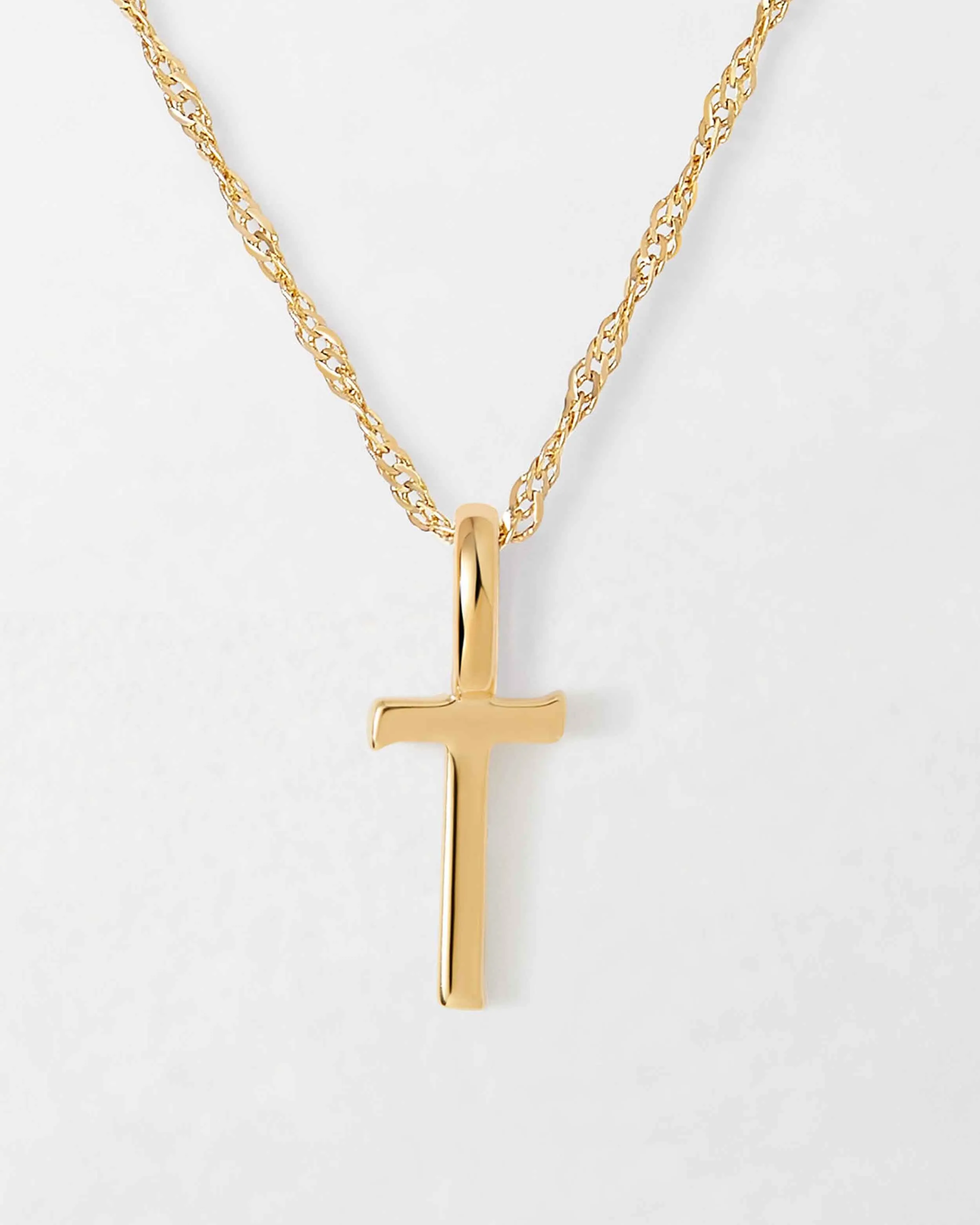 Solid Gold Initial Necklace