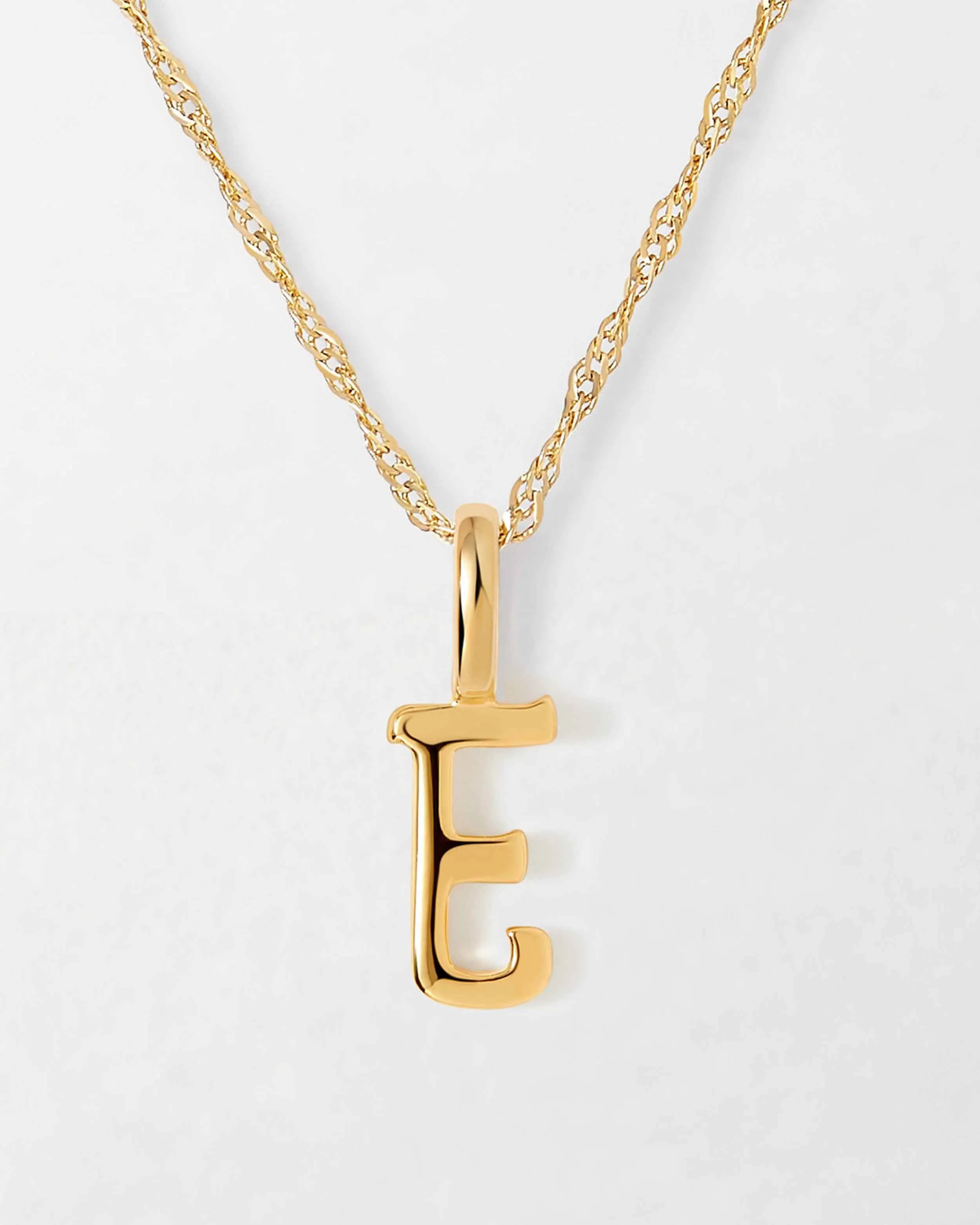 Solid Gold Initial Necklace