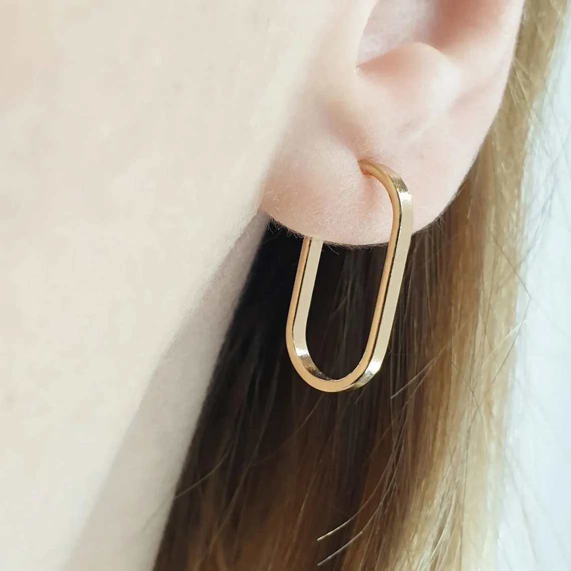 Solid Gold Minimalist Earrings