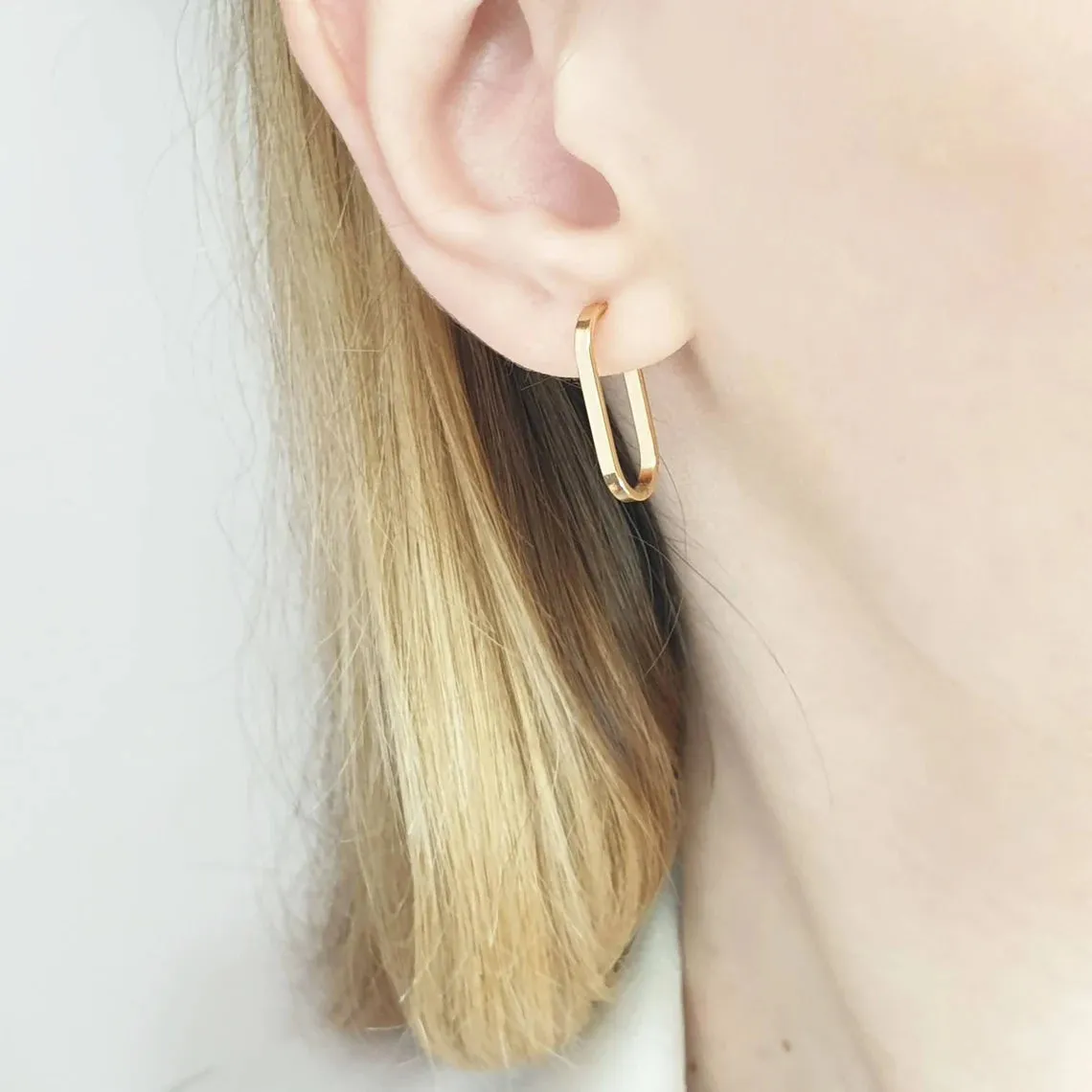 Solid Gold Minimalist Earrings