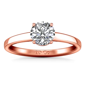 Solitaire Diamond Engagement Ring Nuovo 14K Rose Gold