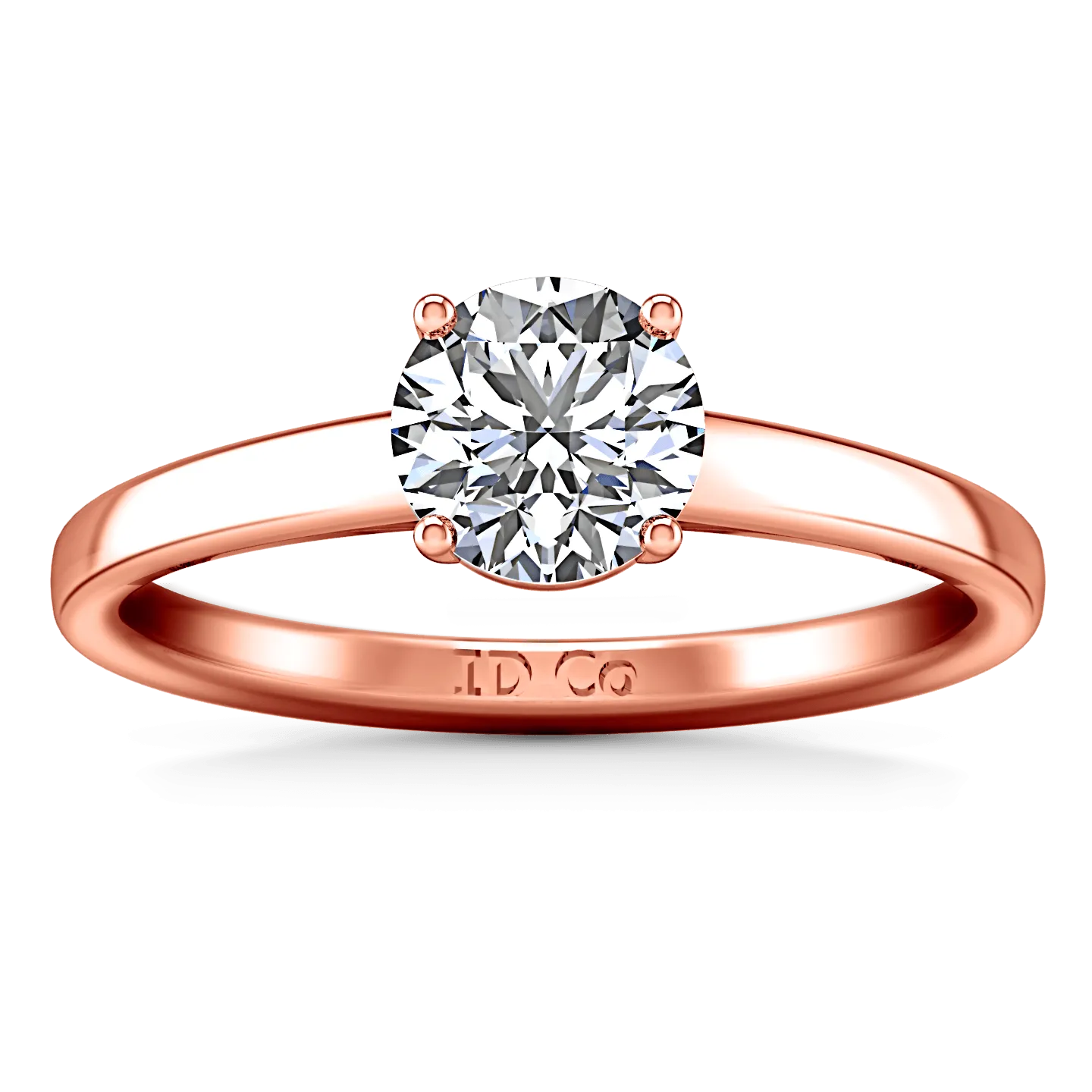 Solitaire Diamond Engagement Ring Nuovo 14K Rose Gold