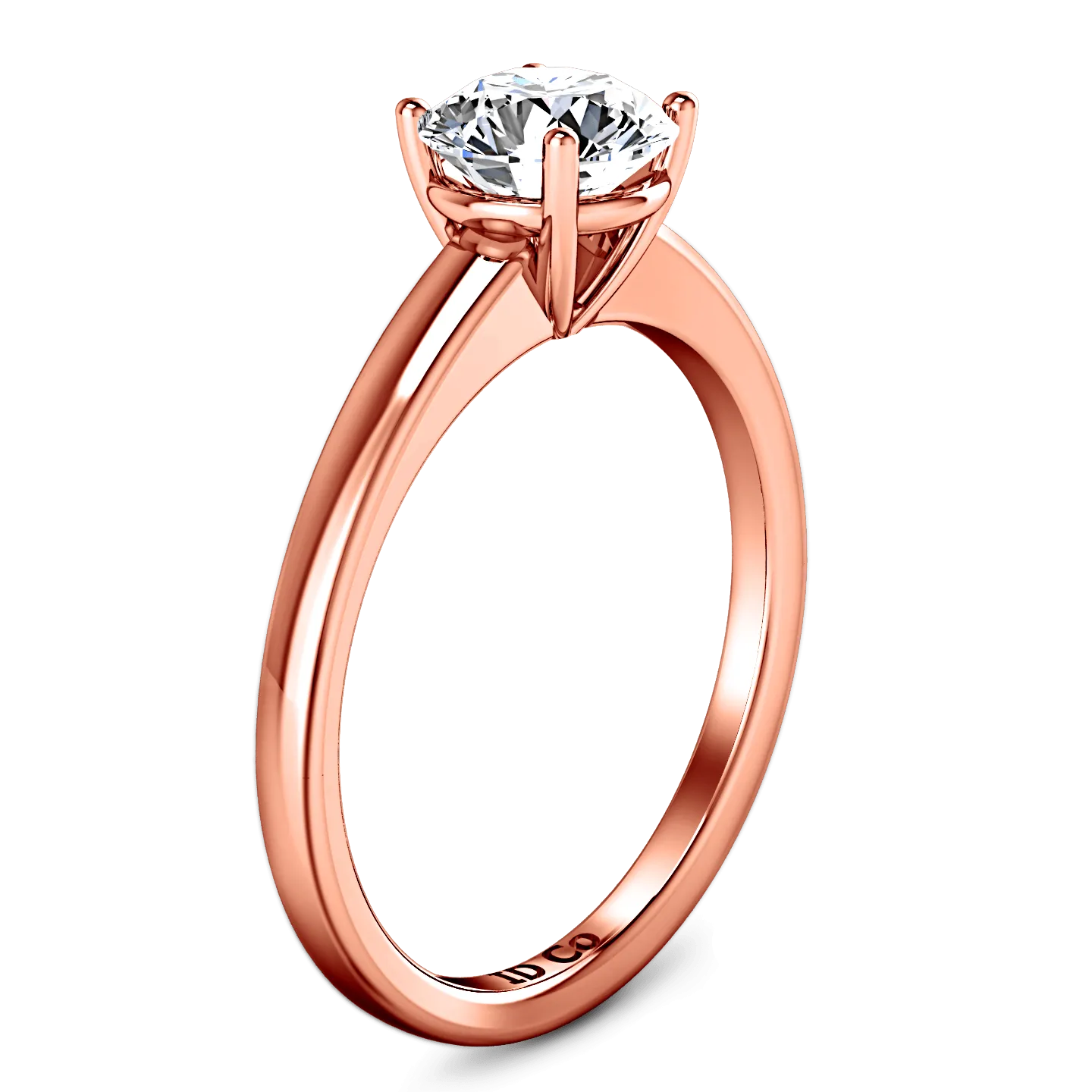 Solitaire Diamond Engagement Ring Nuovo 14K Rose Gold