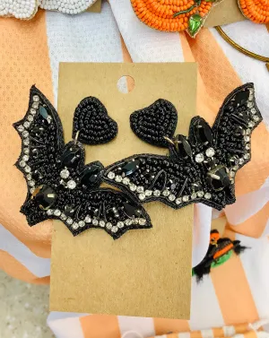 Sparkly Bat Earrings