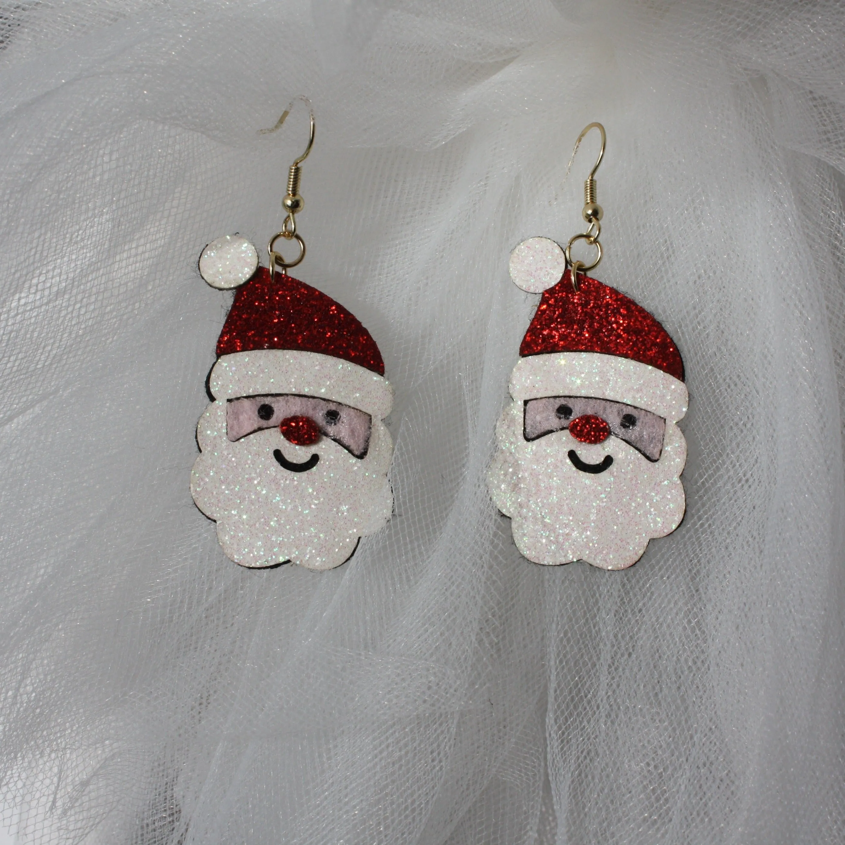 Sparkly Santa Earrings