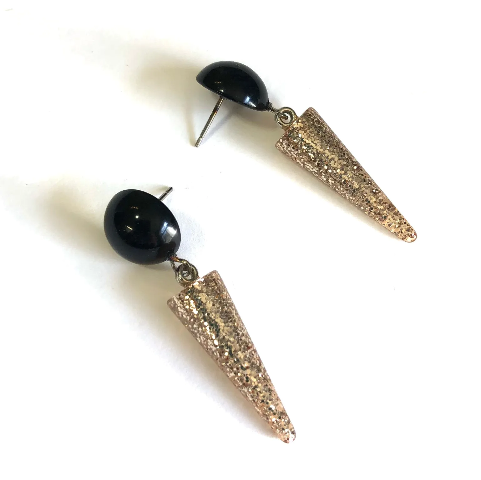 Spike Glitter Drop Earrings