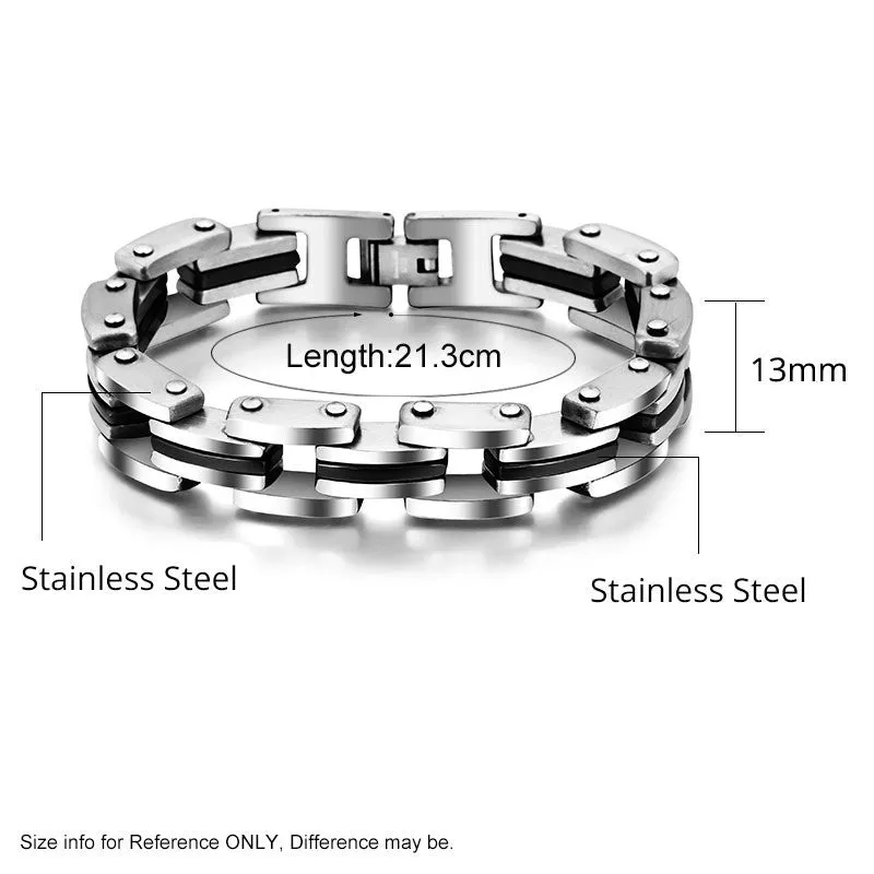 Stainless Steel Bracelets & Bangles Male Jewelry Fashion Punk 213m Length Bracelets For Men