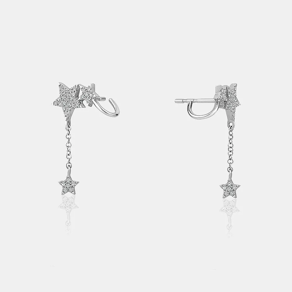 Star Dropper Earrings