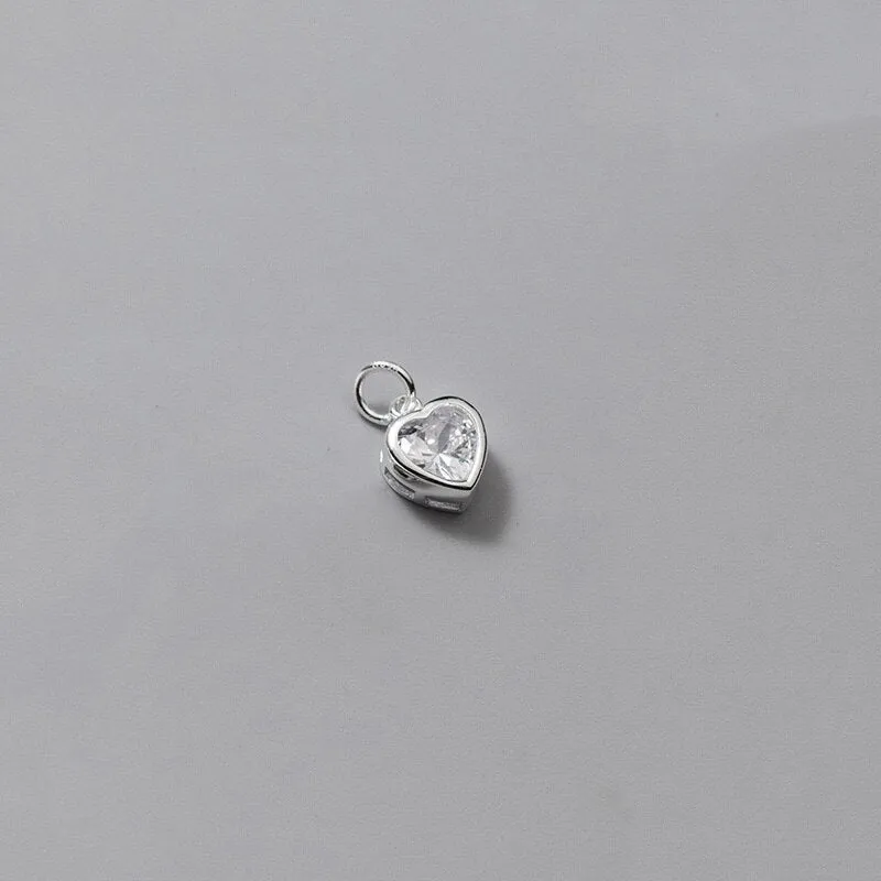 Sterling Silver Color Heart Pendant