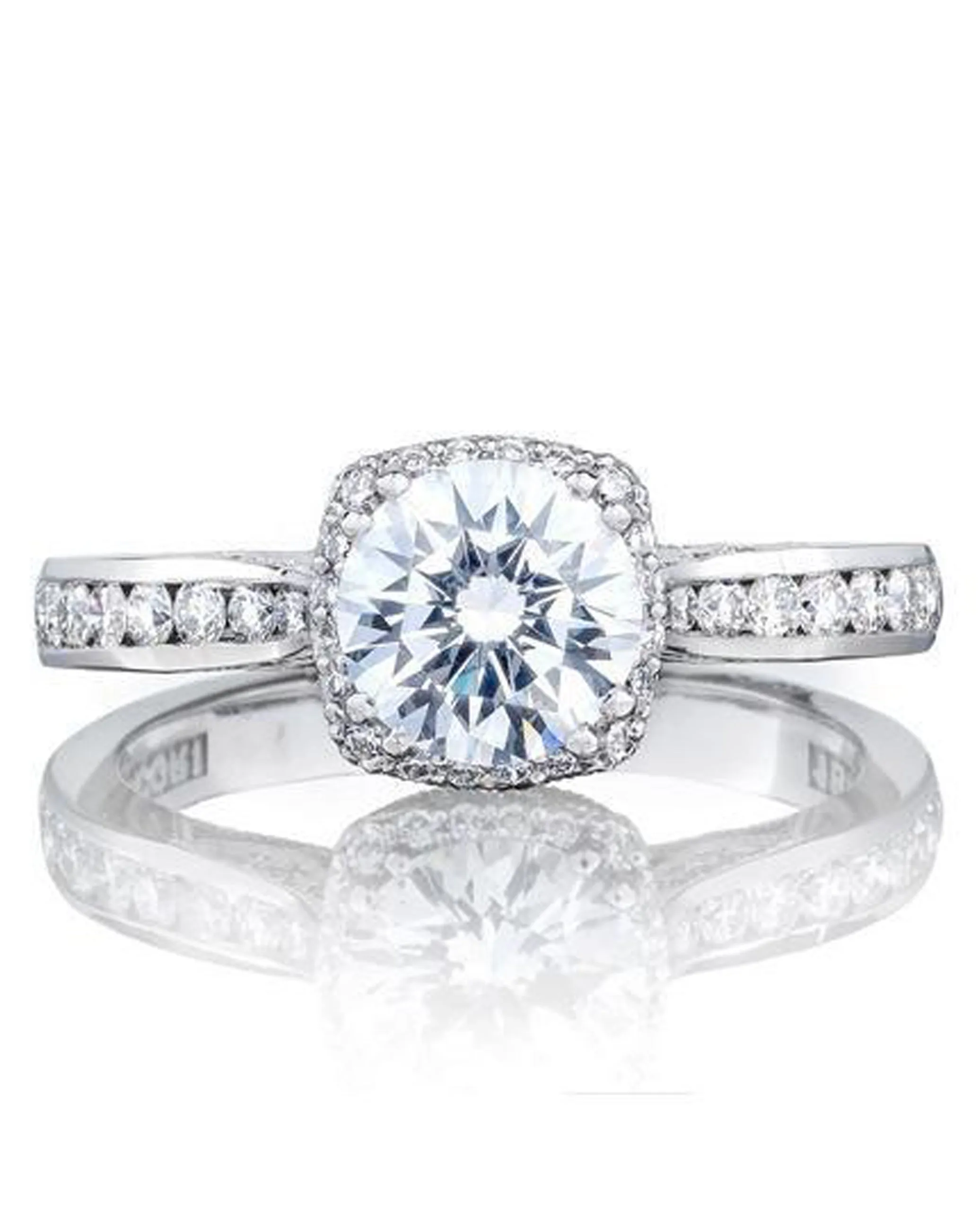 Tacori 2646 2.5RDC6.5 Dantela Platinum Engagement Ring Setting