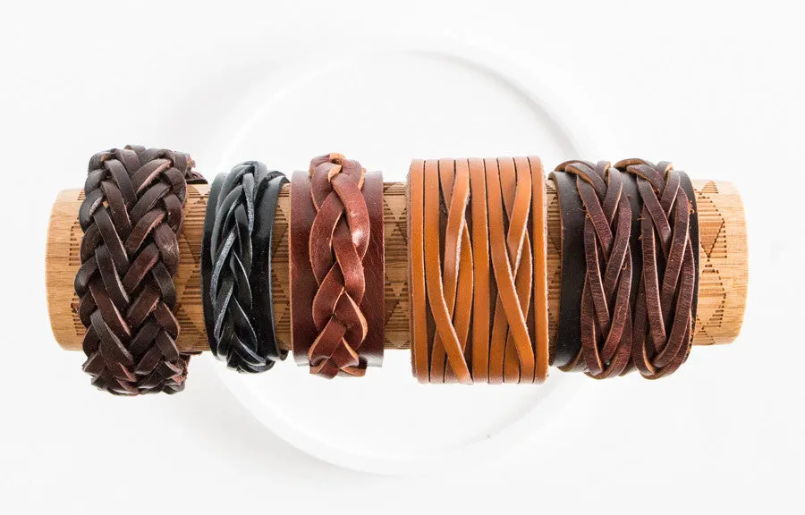 The Braided Leather Bracelet Collection