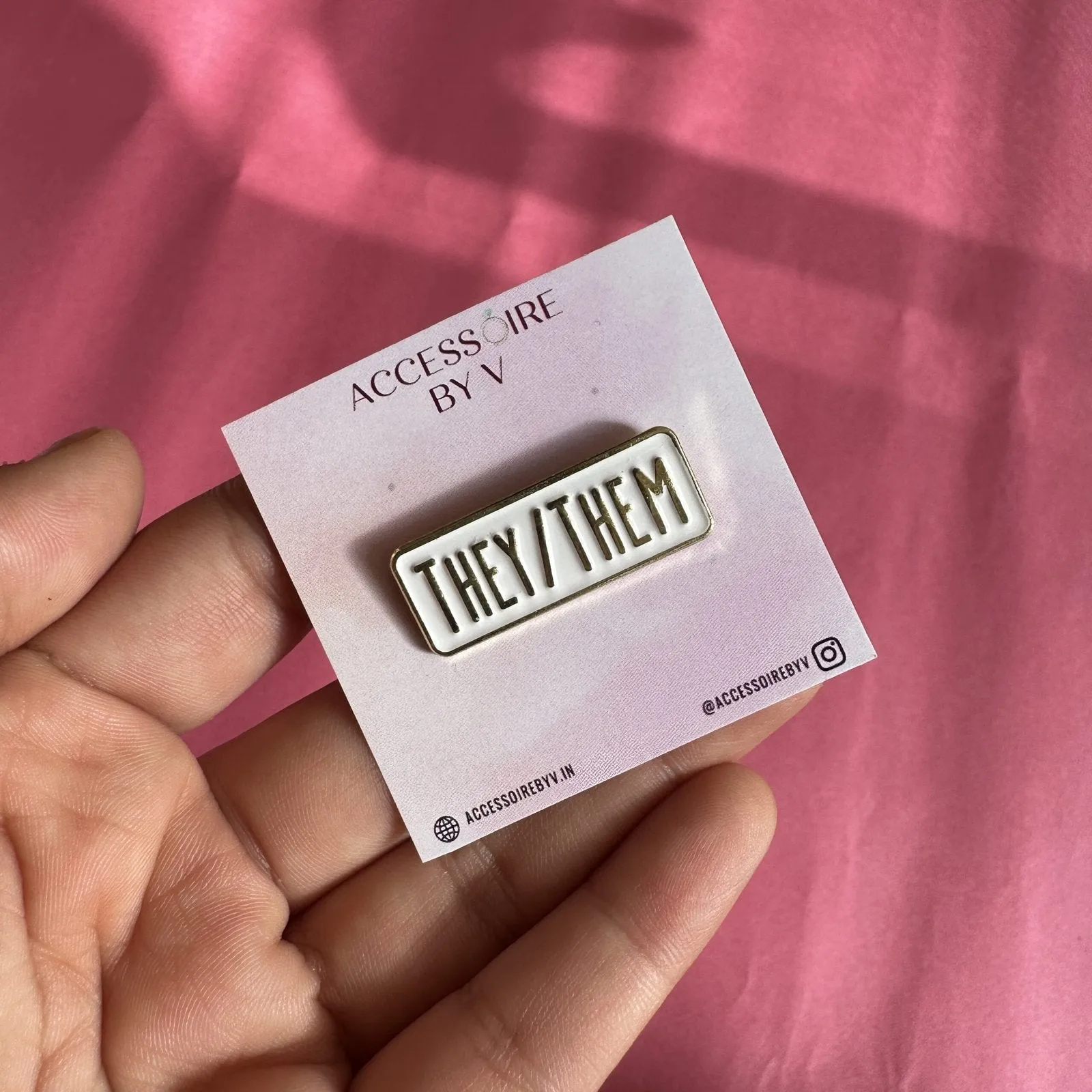 They/Them Pronouns Brooch Enamel Pin