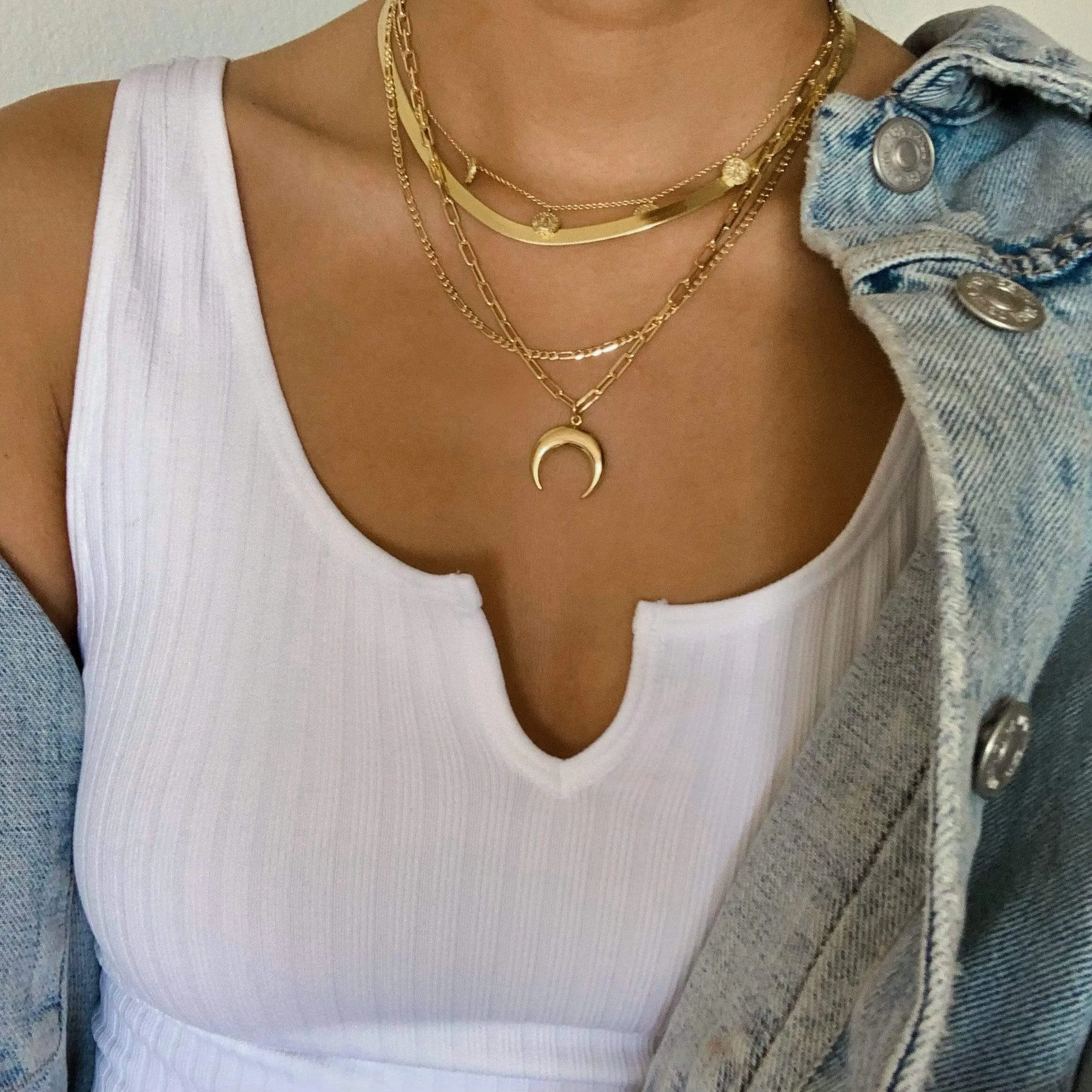 Thin Figaro Chain Necklace