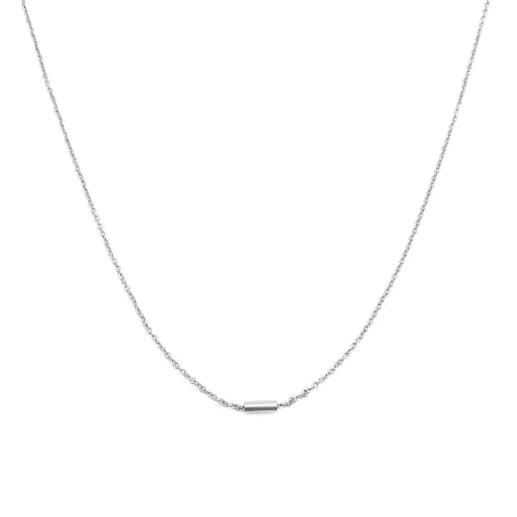 Tiny Dash Pipe Bar Necklace - Final Sale