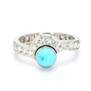 Turquoise and Diamond Eternity Ring