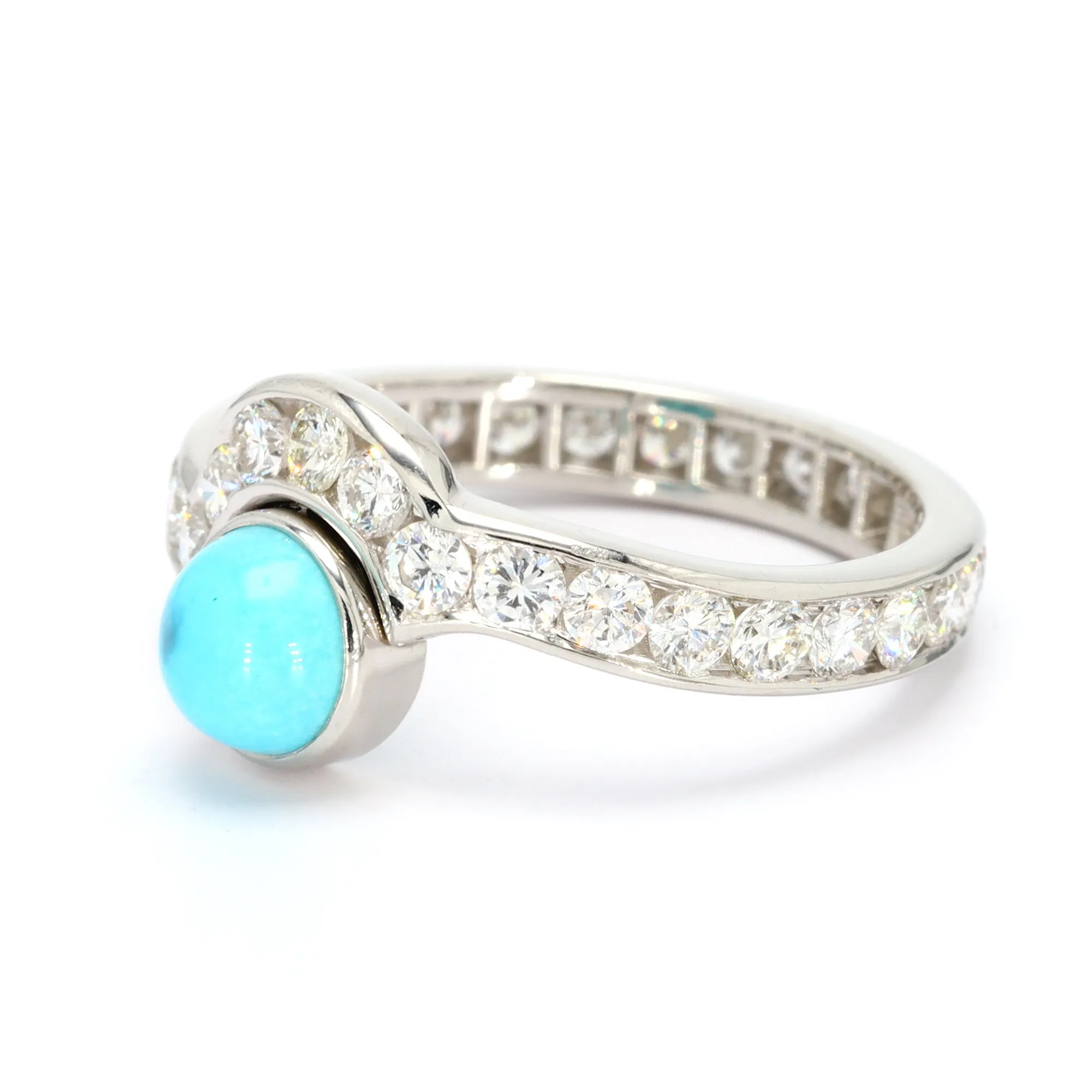 Turquoise and Diamond Eternity Ring