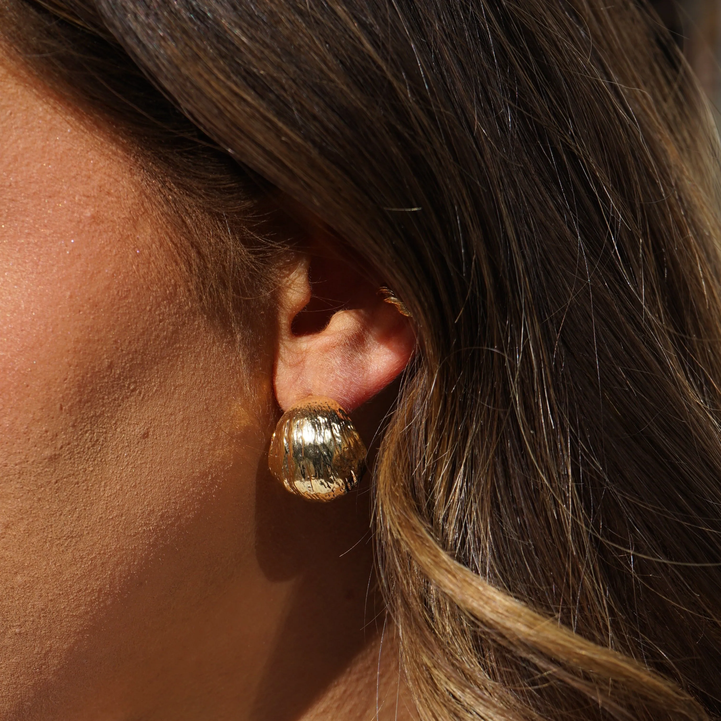 Voluminous Molten Hoop Earrings