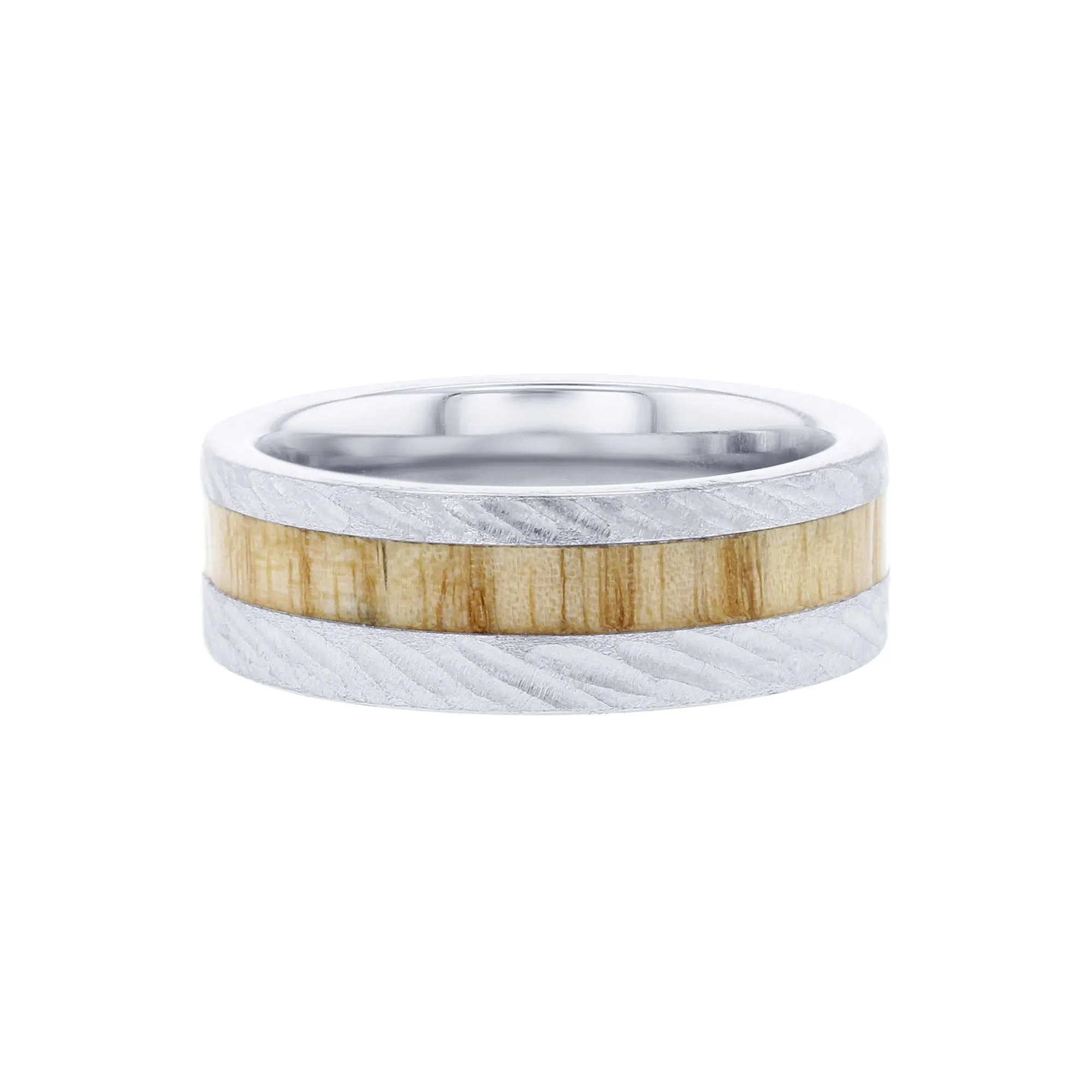 Williams Baseball Wood Inlay Wedding Ring