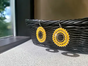 Yellow Ferris Wheel Earrings