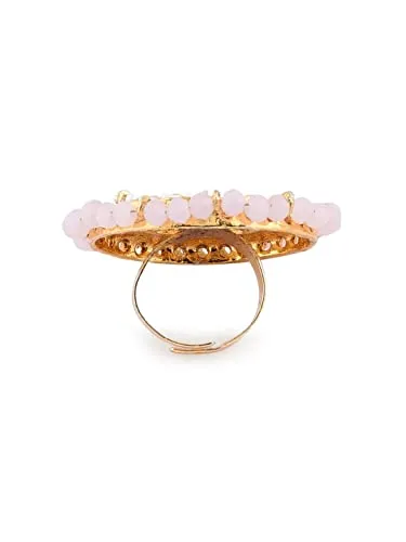 ZAVERI PEARLS Set Of 3 Wedding Collection Adjustable Finger Rings For Women-ZPFK11492